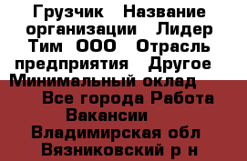 Грузчик › Название организации ­ Лидер Тим, ООО › Отрасль предприятия ­ Другое › Минимальный оклад ­ 6 000 - Все города Работа » Вакансии   . Владимирская обл.,Вязниковский р-н